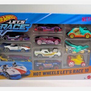 Hot Wheels Let’s Race 10-Pack Netflix Series Includes GT Scorcher & Duck n Roll